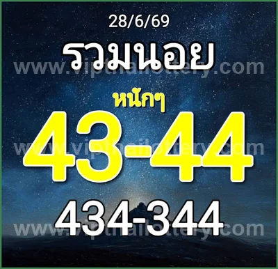 Thailand Lottery Down Non-Miss VIP Winning Set 1st July 2026