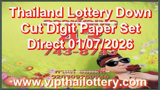 Thailand Lottery Down Cut Digit Paper Set Direct 01/07/2026