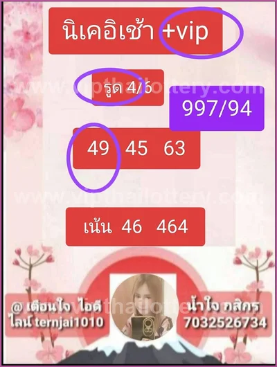 Thai Lotto Master 3Up Sure namber Direct HTF Game 01-7-2026