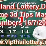 Thailand Lottery Down Game 3d Tips Master Numbers 16/7/2026