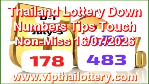 Thailand Lottery Down Numbers Tips Touch Non-Miss 16/07/2026