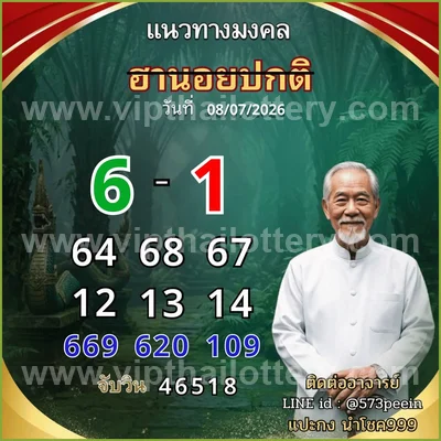 Thai Lotto 3Up Final Game Lucky Sure namber Set 16/07/2026