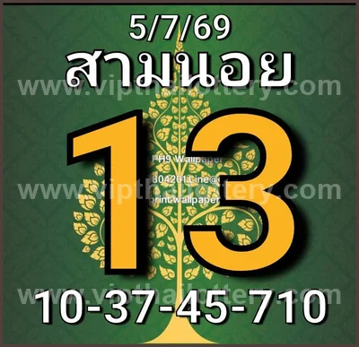Thai Lottery Tips Numbers 3Up Game VIP Set Touch 16.7.2026