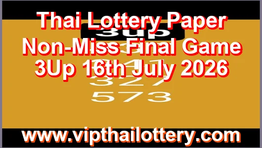 Thai Lottery Paper Non-Miss Final Game 3Up 16th July 2026