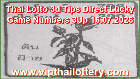 Thai Lotto 3d Tips Direct Lucky Game Numbers 3Up 16.07.2026