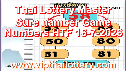 Thai Lottery Master Sure namber Game Numbers HTF 16-7-2026