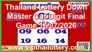 Thailand Lottery Down Master Cut Digit Final Game 16/07/2026
