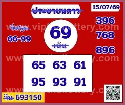 Thailand Lottery Down Master Cut Digit Final Game 16/07/2026