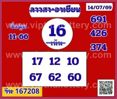 Thailand Lottery Down Master Cut Digit Final Game 16/07/2026