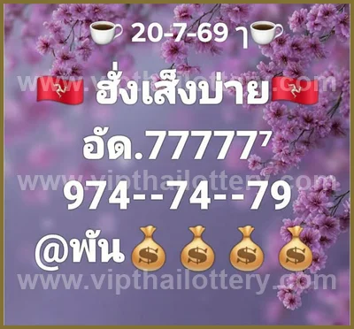 Thai Lottery 100% Sure Number Tips Non-Miss Lucky 01.8.2026