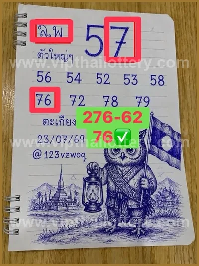 Thai Lottery Final Game Numbers Cut Digit VIP 1st August 26