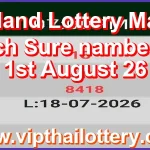 Thailand Lottery Master Touch Sure namber VIP 1st August 26