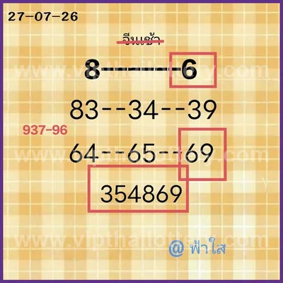 Thailand Lottery Lucky Master 3Up Direct HTF 1st August 26