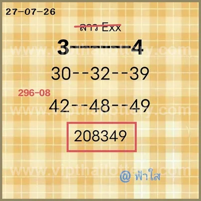 Thailand Lottery Lucky Master 3Up Direct HTF 1st August 26