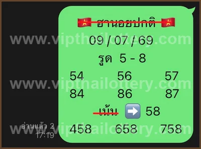 Thailand Lottery Cut Digit Paper Sure namber 3Up 01.08.2026
