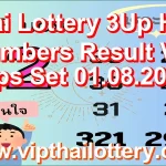 Thai Lottery 3Up HTF Numbers Result VIP Tips Set 01.08.2026