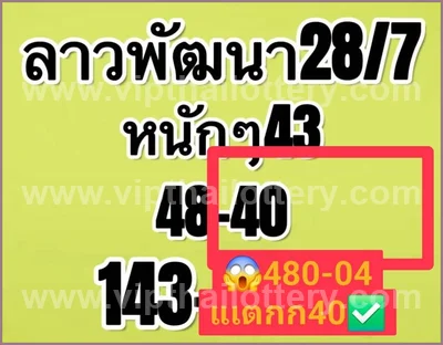 Thai Lotto Numbers 3d Tips Touch Paper Non-Miss 01-08-2026