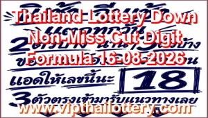 Thailand Lottery Down Non-Miss Cut Digit Formula 16-08-2026