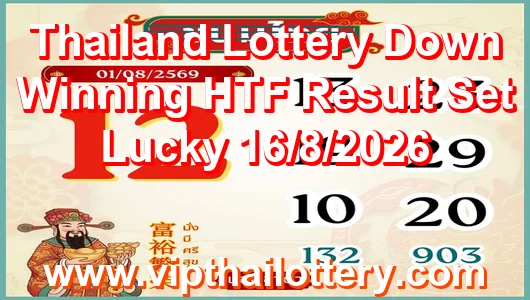 Thailand Lottery Down Winning HTF Result Set Lucky 16/8/2026