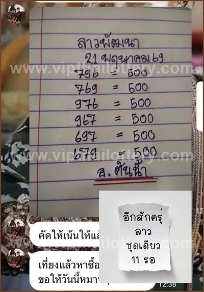 Thai Lottery Paper Touch Direct Tips Master Set 16-8-2026