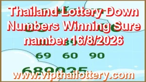 Thailand Lottery Down Numbers Winning Sure namber 16/8/2026