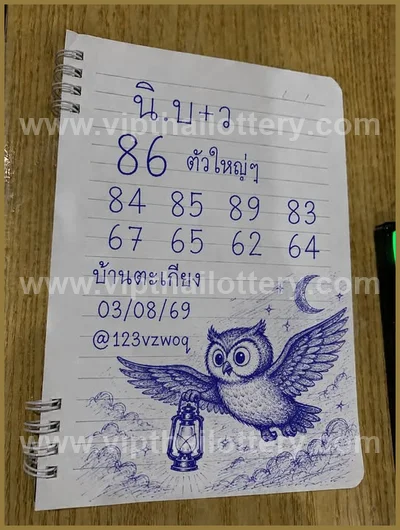 Thai Lotto Set Touch VIP Paper Winning Non-Miss 16.8.2026