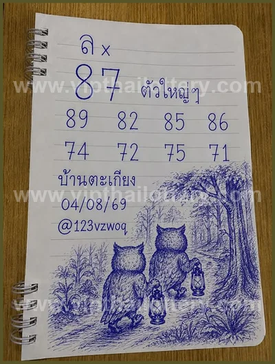 Thai Lotto Set Touch VIP Paper Winning Non-Miss 16.8.2026