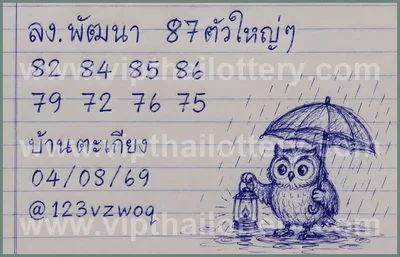 Thai Lotto Set Touch VIP Paper Winning Non-Miss 16.8.2026