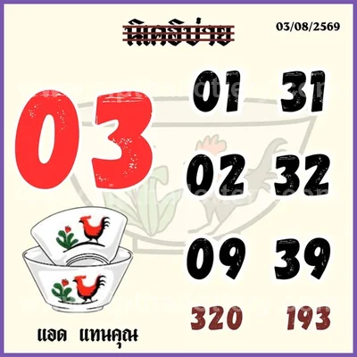 Thailand Lottery Numbers Direct Paper 3Up VIP 16th August 26