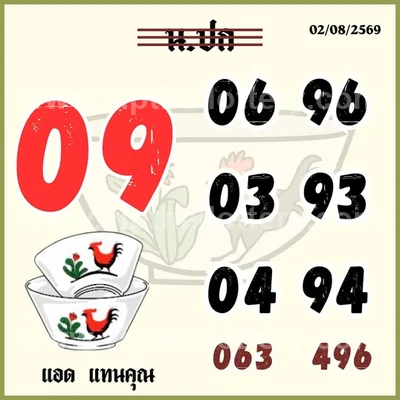 Thailand Lottery Numbers Direct Paper 3Up VIP 16th August 26