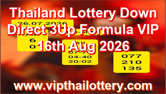 Thailand Lottery Down Direct 3Up Formula VIP 16th Aug 2026