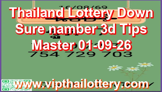 Thailand Lottery Down Sure namber 3d Tips Master 01-09-26