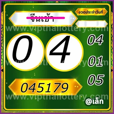 Thailand Lottery Numbers Tips Master HTF Touch Set 01/9/2026