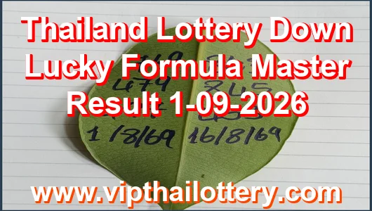 Thailand Lottery Down Lucky Formula Master Result 1-09-2026