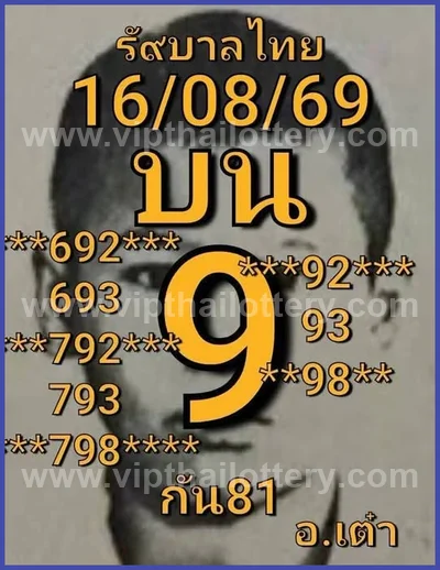 Thailand Lottery Down Lucky Formula Master Result 1-09-2026