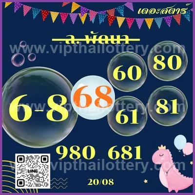 Thai Lottery Paper Non-Miss Lucky Numbers 3Up 1st Sep 2026