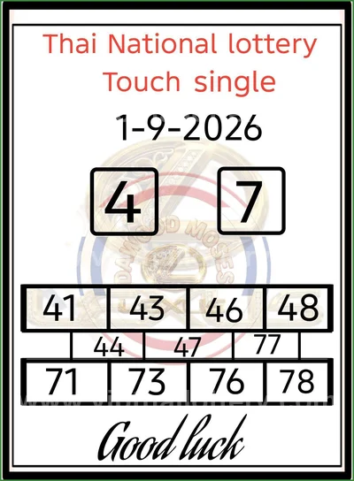 Thailand Lottery Down Touch Tips Final Game HTF 3Up 01.09.26