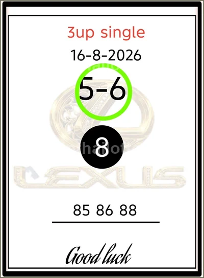 Thailand Lottery Down Touch Tips Final Game HTF 3Up 01.09.26