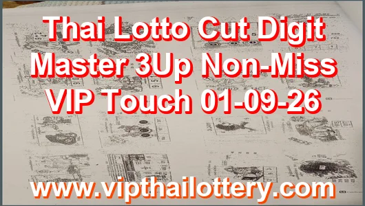 Thai Lotto Cut Digit Master 3Up Non-Miss VIP Touch 01-09-26