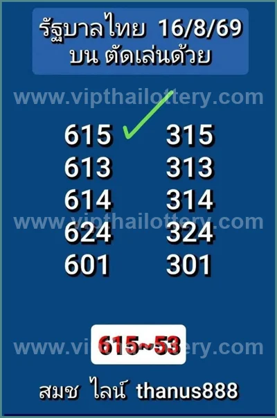 Thailand Lottery Down Master Set 3Up Direct 1st September 26