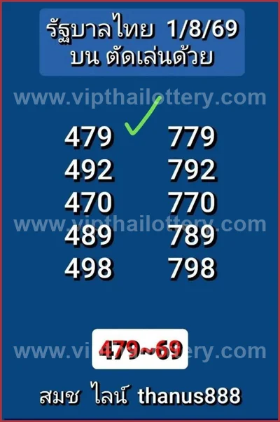 Thailand Lottery Down Master Set 3Up Direct 1st September 26