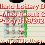 Thailand Lottery Down Non-Miss Result Game Paper 01/9/2026