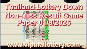 Thailand Lottery Down Non-Miss Result Game Paper 01/9/2026