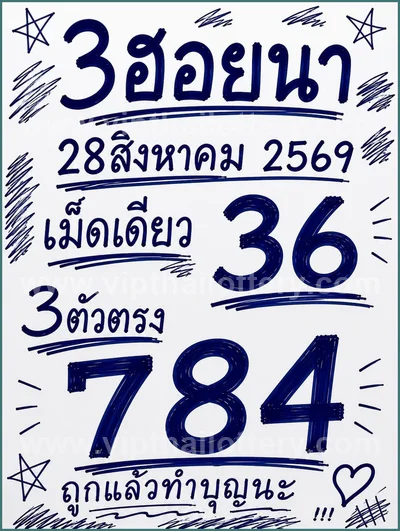 Thai Lottery VIP Set Master 3d Tips 3Up Result HTF 01.09.26