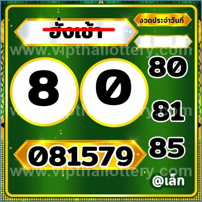 Thailand Lottery Numbers Formula Winning Cut Digit 01/9/2026