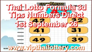 Thai Lotto Formula 3d Tips Numbers Direct 1st September 26