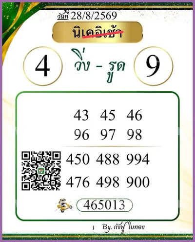 Thailand Lottery Final Game Touch VIP Tips 1 September 2026