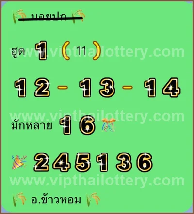 Thailand Lottery Down Touch Paper Set VIP 3Up 1st Sep 2026
