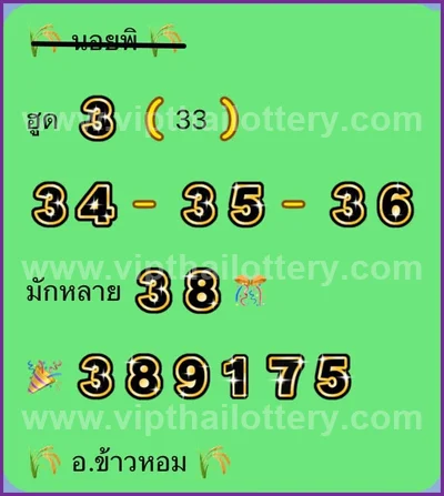 Thailand Lottery Down Touch Paper Set VIP 3Up 1st Sep 2026
