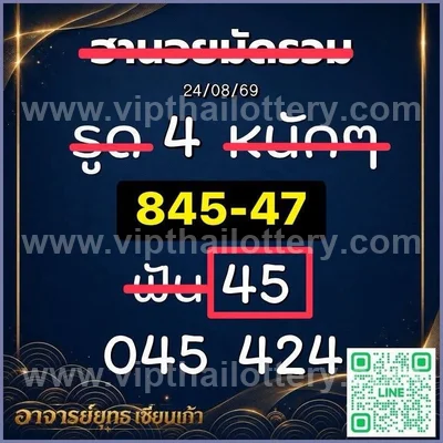 Thai Lottery HTF Tips VIP Sure namber Non-Miss 3Up 01-09-26